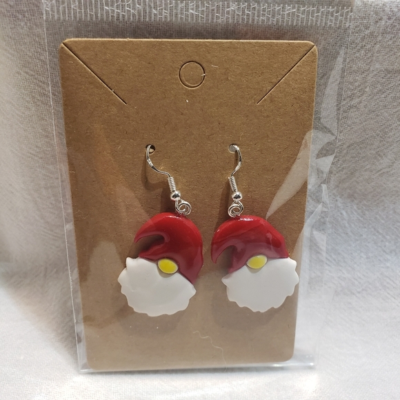 NWOT Handmade Gnome Pierced Earrings - Picture 2 of 3